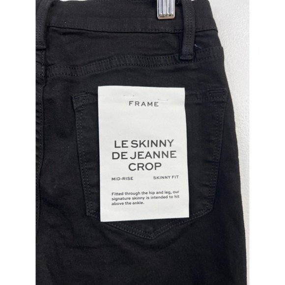 Frame Le Color Cropped Mid Rise Women's Denim Jeans Film Noir Size: 26 NWOT - Picture 7 of 10
